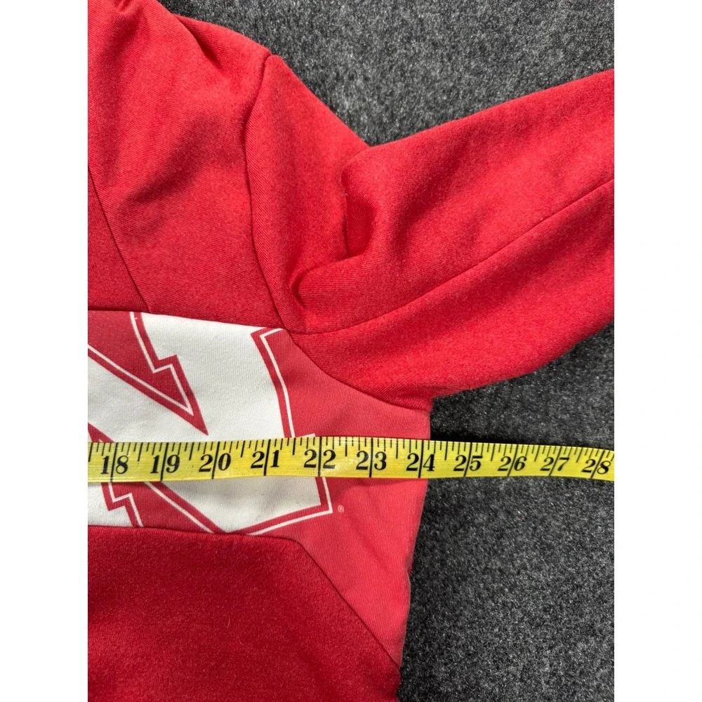 Adidas Nebraska Cornhuskers Huskers 1/4 Zip Hoodie Men's 2XL Red Clima NCAA